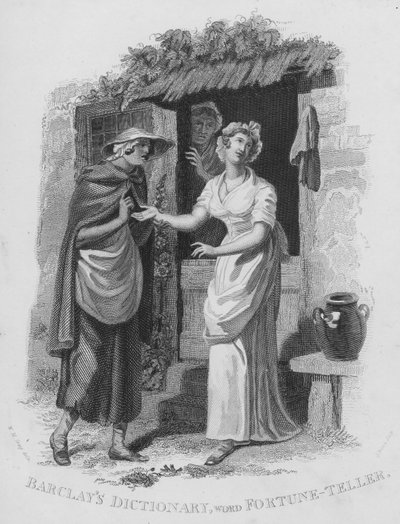 Barclays Dictionary, ord: Fortune-teller (gravering) af William Marshall (after) Craig
