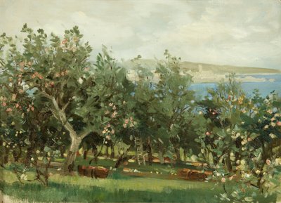 En æbleplantage (olie på lærred) af William Matthew Hale