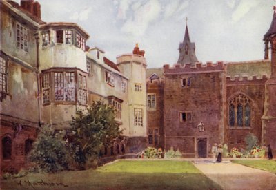 En gammel domstol i Queens College af William Matthison