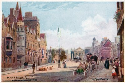 Broad St, Oxford, og Balliol College af William Matthison