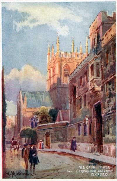 Merton College Tower, Corpus Christi Gateway af William Matthison