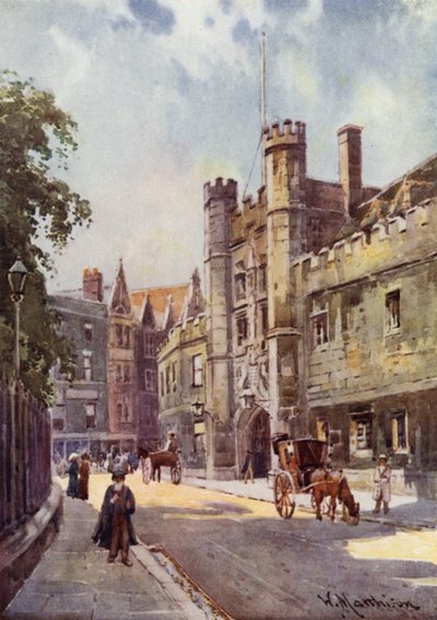 Gateway of Christs College fra St Andrews Street af William Matthison