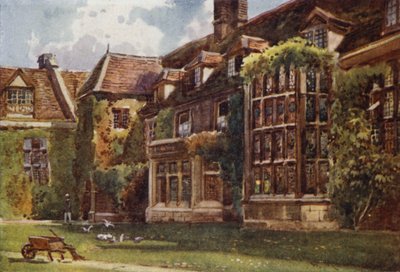 Den gamle domstol i Emmanuel College af William Matthison