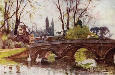 Trinity Bridge, Kings College Chapel i afstanden af William Matthison
