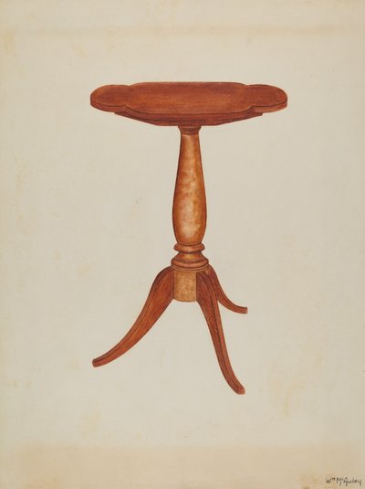Tip-table eller Cant-table, 1937. af William McAuley