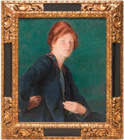 En kvinde med rødt hår af William McGregor Paxton