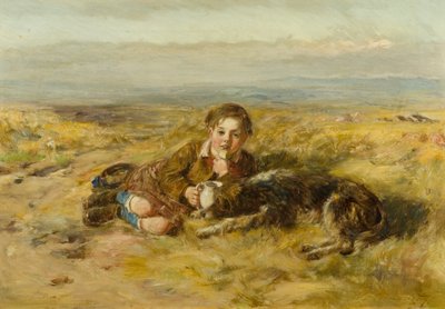 The Wee Herd Laddie [tidligere katalogiseret som dreng og hund] af William McTaggart
