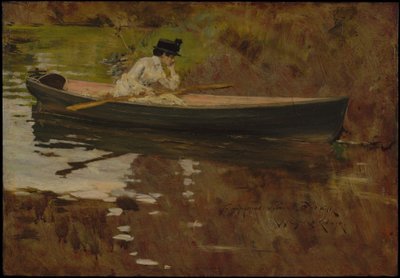 Alice Gerson i Prospect Park af William Merritt Chase