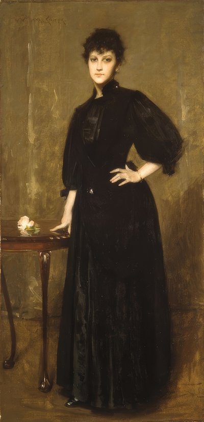 Dame i sort af William Merritt Chase