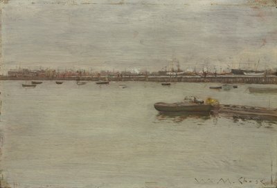 Grey Day on the Bay, ca. 1886. af William Merritt Chase