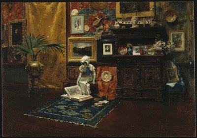 Studio interiør, ca. 1882 (olie på lærred) af William Merritt Chase