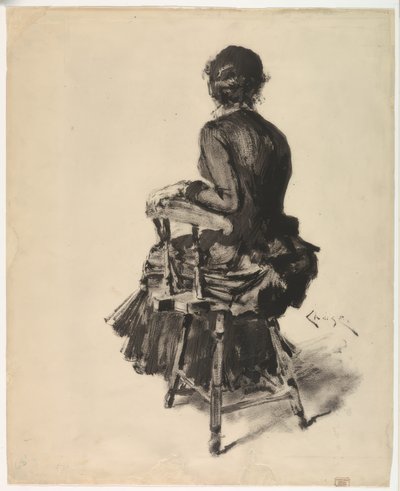 Kvinde siddende af William Merritt Chase
