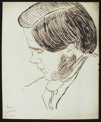 Portræt af William Holman Hunt, 1854 af William Michael Rossetti