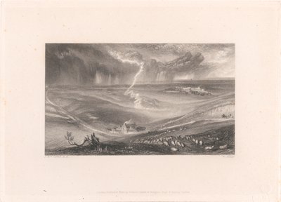 Field of Waterloo med lyn af William Miller