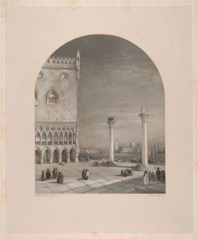 Venedig - Piazzettaen af William Miller