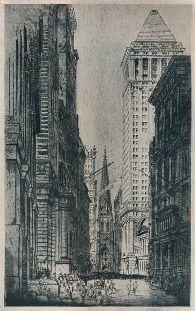 Wall Street, New York, c1913 af William Monk