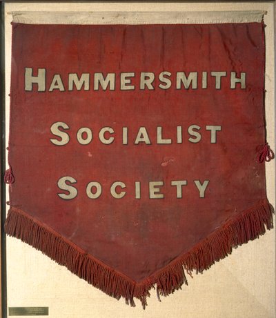 Banner fra Hammersmith Socialist Society (tekstil) af William Morris
