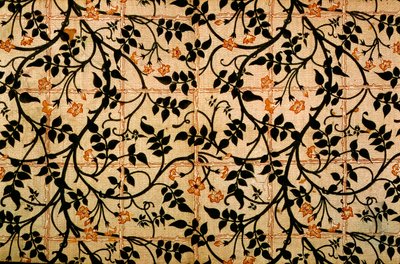Jasmine trail gardindesign, 1868-70 (trykt bomuld) af William Morris