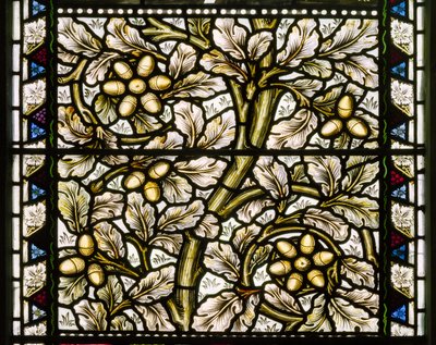 Kirkcaldy Old Kirk, Morris & Co., William Morris, Acorns & Oak Leaves, 1886 af William Morris