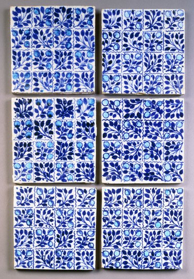 Seven William Morris blue 