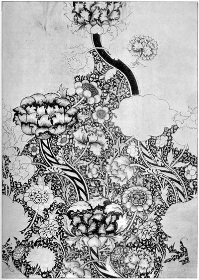 Wandle-mønsteret trykt på bomuld, 1884 1934. af William Morris
