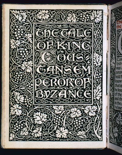 Titelblad fra The Tale of the Emperor, 1894 af William Morris