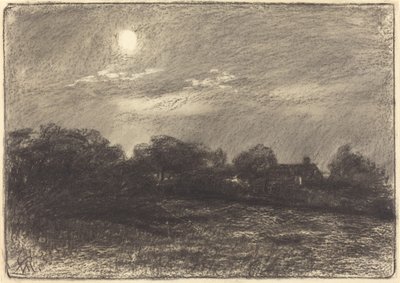 Aften, Gårdlandskab af William Morris Hunt