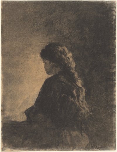 Siddende pige af William Morris Hunt