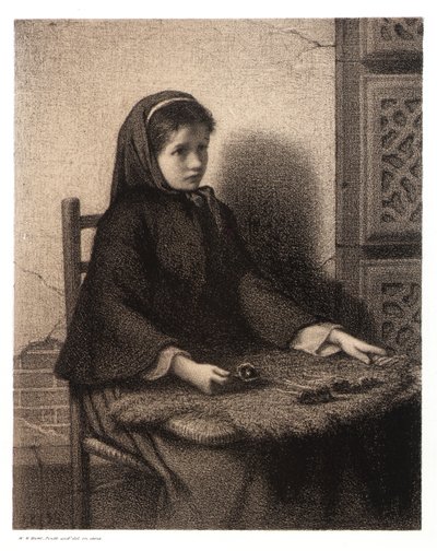 Violet pige af William Morris Hunt