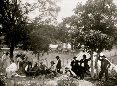 Gettysburg, Pennsylvania. Kaptajn [John J.] Hoffs lejr. 1865 (foto) af William Morris Smith