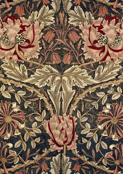 Dekorativt stof, 1876-1890. af William Morris Tapestry Works