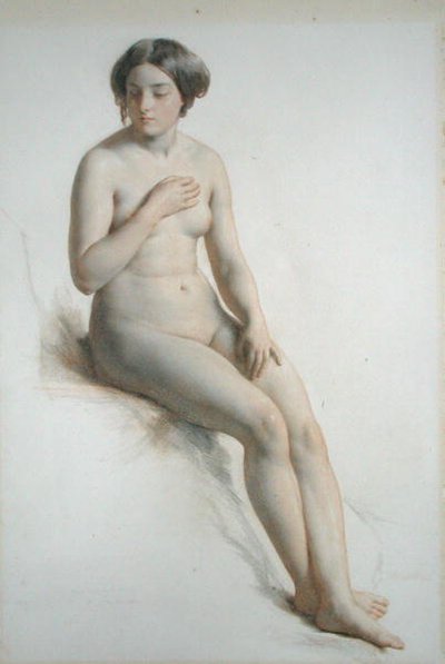 Nøgenstudie af en pige af William Mulready