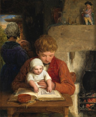 Rustik lykke eller far og barn, 1828 af William Mulready