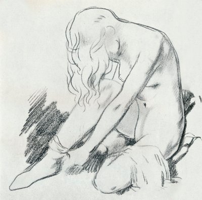 Et figurstudie, c20. århundrede 1932 af William Newenham Montague Orpen