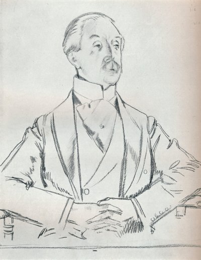 Portrætstudie med blyant, c20. århundrede 1932 af William Newenham Montague Orpen