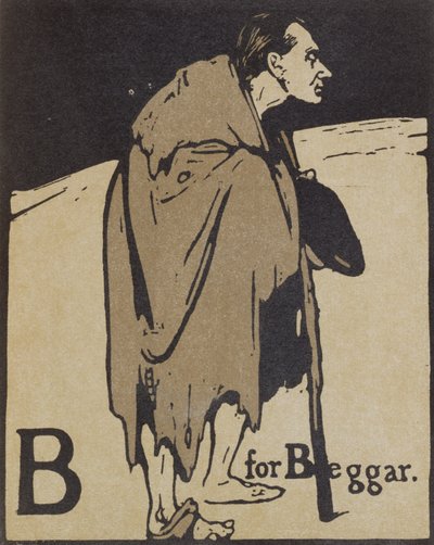 B for Beggar, illustration fra 