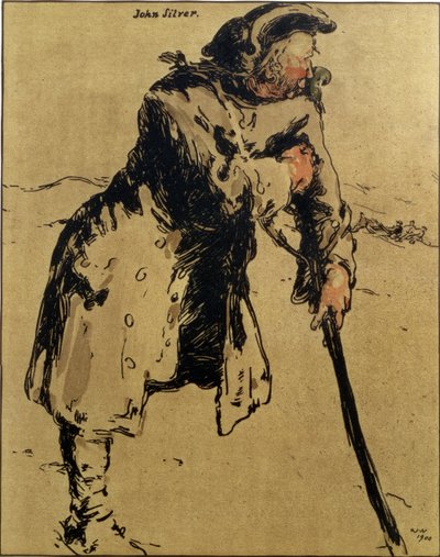 John Silver, illustration fra 