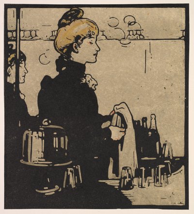 London -typer: Barmaid af William Nicholson