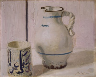Lyserødt stilleben med kande, 1935-36. af William Nicholson