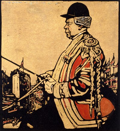 Dronning Victorias kusk (træsnit) af William Nicholson