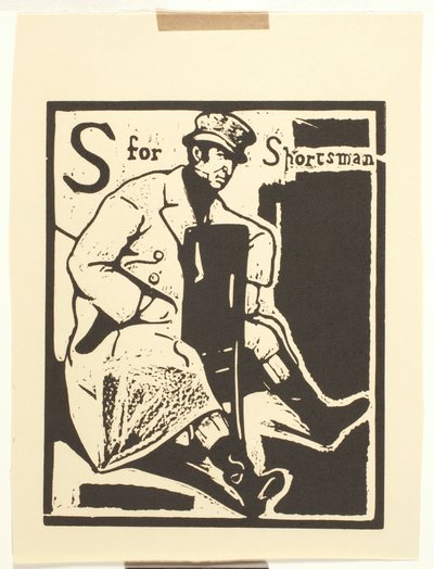 S er for Sportsman (træbloktryk på papir) af William Nicholson