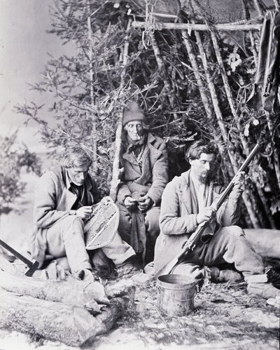 Life of the Trapper i Canada, foto af Nottman, omkring 1890. af William Notman