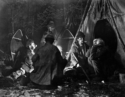 Life of the Trapper i Canada, foto af Nottman, omkring 1890. af William Notman