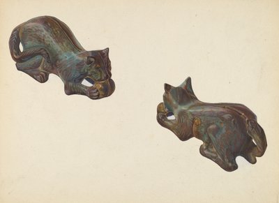 Cat and Ball møntbank, ca. 1939. af William O. Fletcher