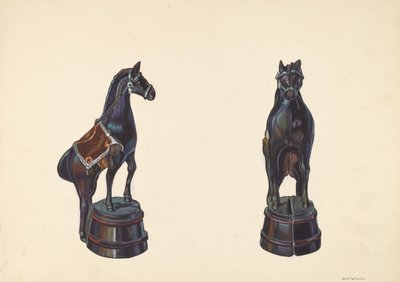 Hest på Tøndebanke, ca. 1938. af William O. Fletcher