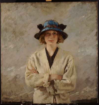 Pige i en blå hat, 1912 af William Orpen