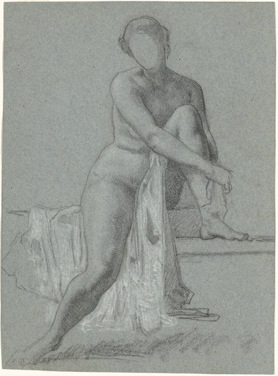 Siddende nøgen af William P. Babcock