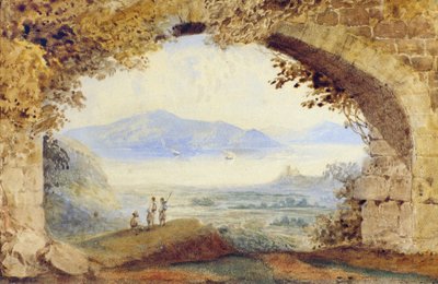 Græske figurer under en ødelagt bue (akvarel) af William Page
