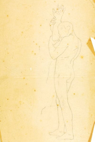 Moses, Aron og Hur på Horeb-bjerget (studie - figur til højre) af William Page