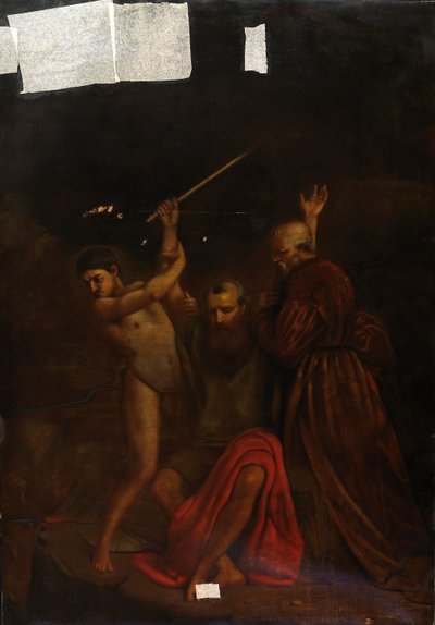 Moses, Aron og Hur på Horeb-bjerget af William Page